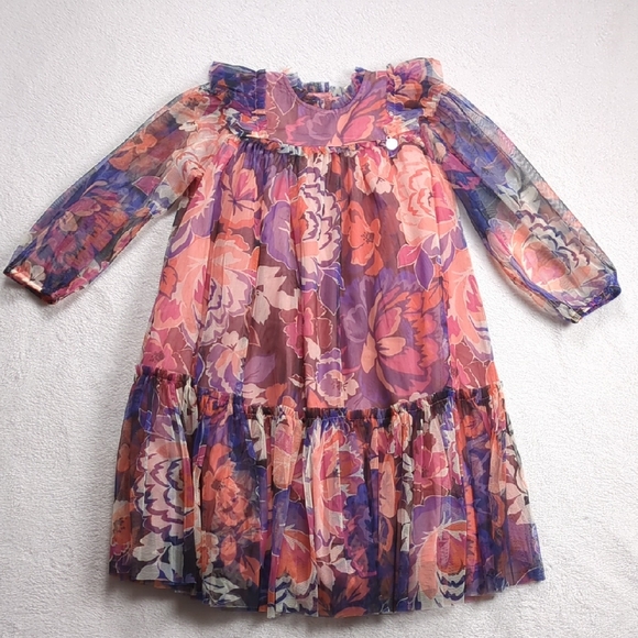 Angel & Rocket Other - Angel & Rocket Girls Eleanor/Cara Floral Mesh Dress Size 6 (UK)